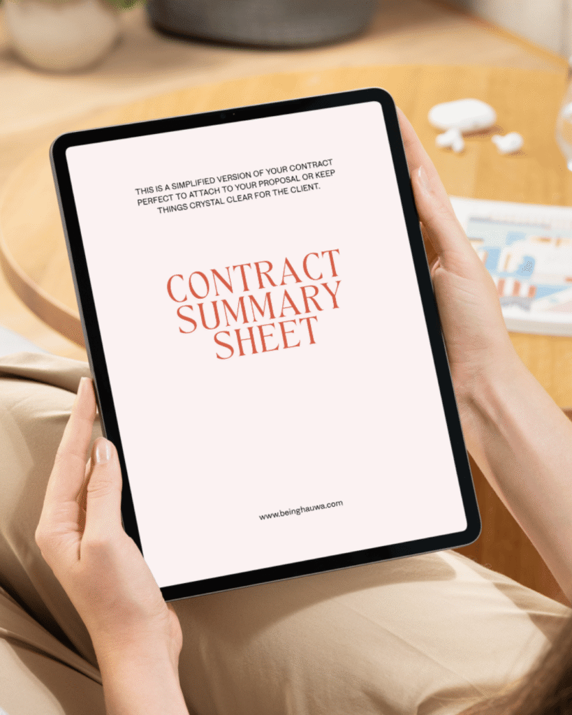 client summary sheet